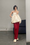 Marc Le Bihan Stretch Pleated Stretch Bandeau Dress or Skirt Collection MLB-25900-HONG Red Long Skirt 25900 25901